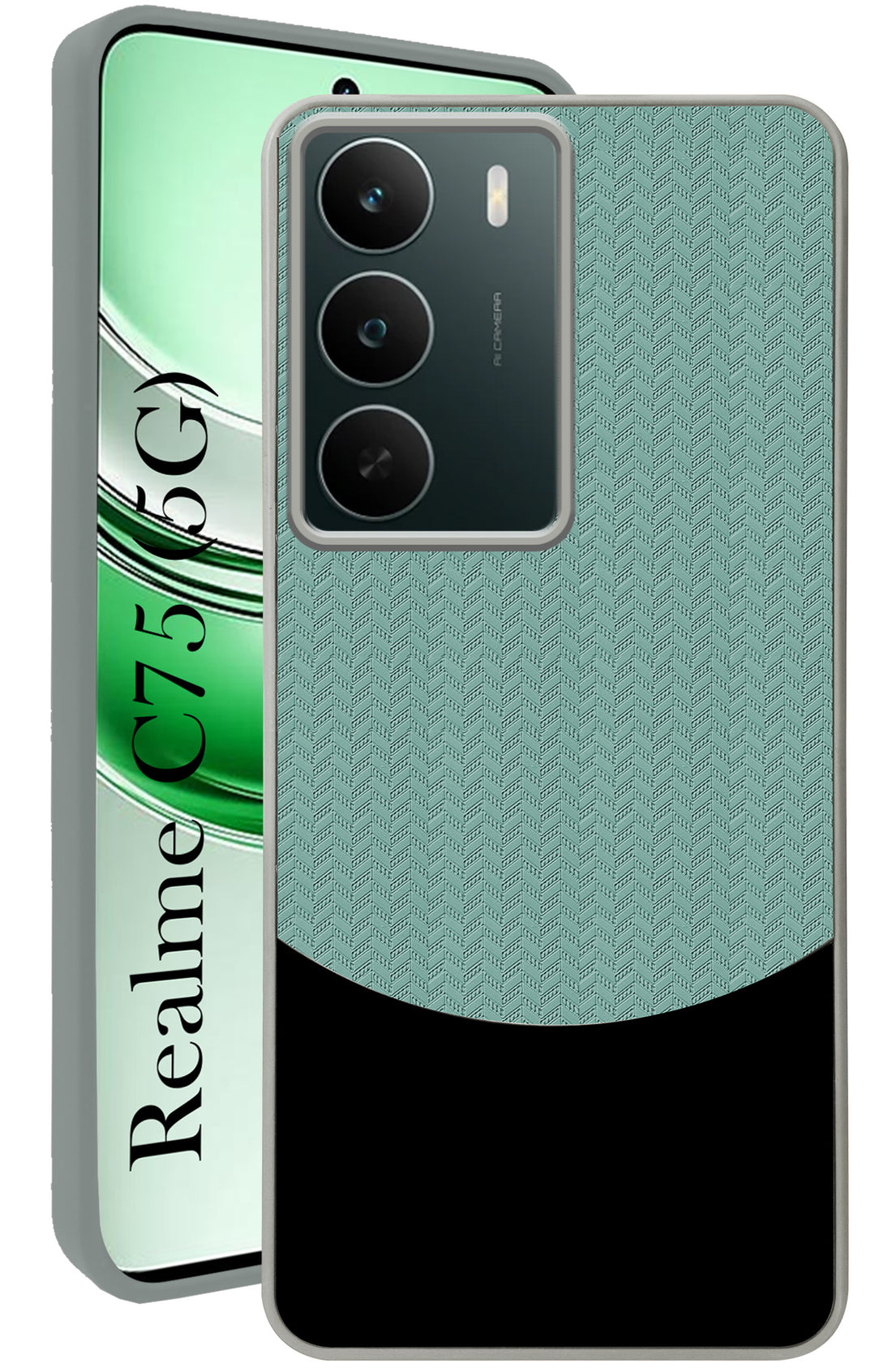 For Realme C75 5G Back Cover Case (Elegant PU Leather Finish | Premium Minimalist Professional | Camera Protection Bump)