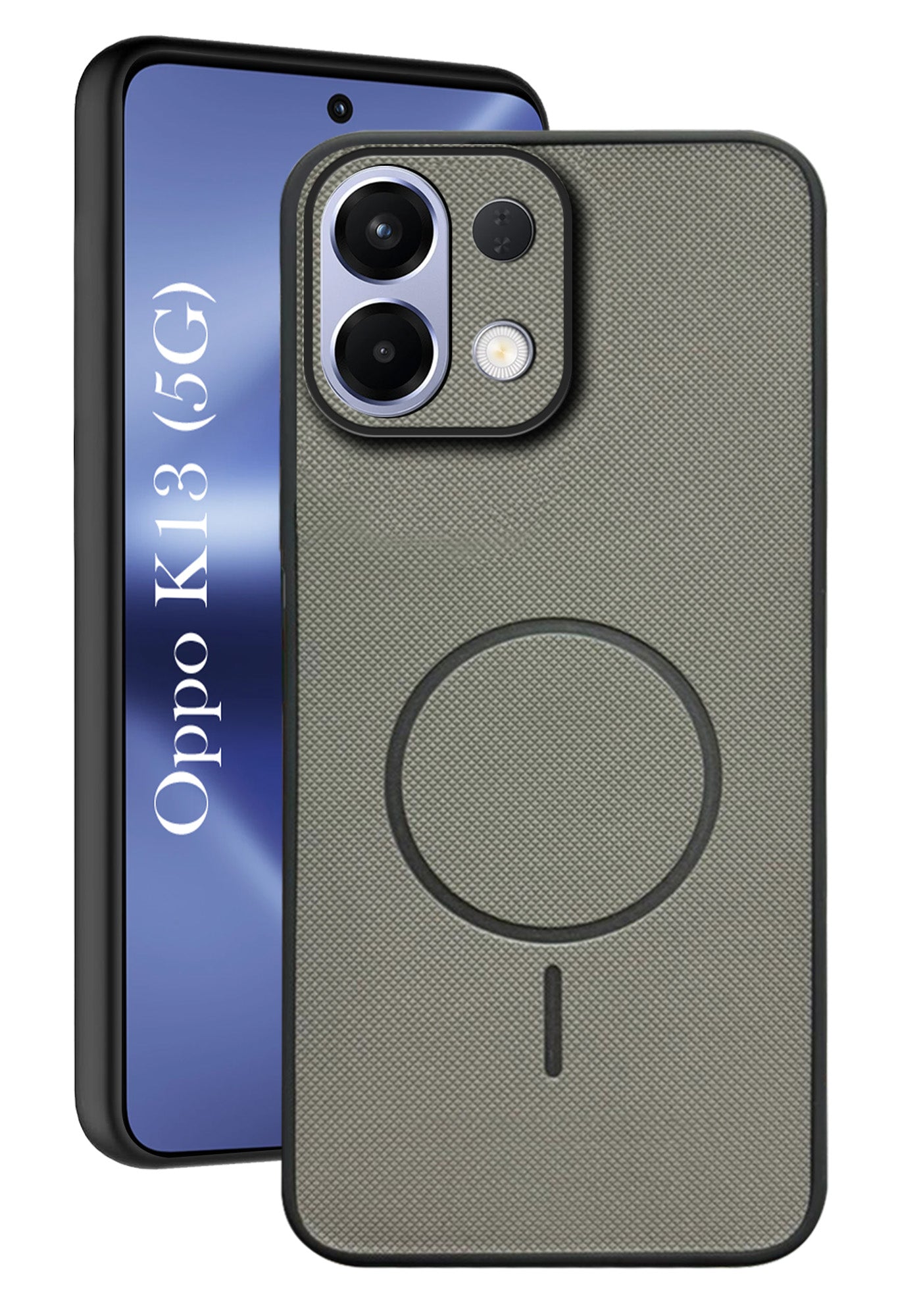 For Oppo K13 Back Cover Case PU Leather (Texture Grip Design | Professional Minimalist | Camera Protection | Soft and Flexible)