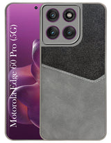 For Motorola Moto Edge 60 Pro Back Cover Case (Dual PU Leather Stitch | Professional Minimalist | Soft and Flexible)