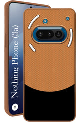 For Nothing Phone 3A Back Cover Case (Elegant PU Leather Finish | Premium Minimalist Professional | Camera Protection Bump)
