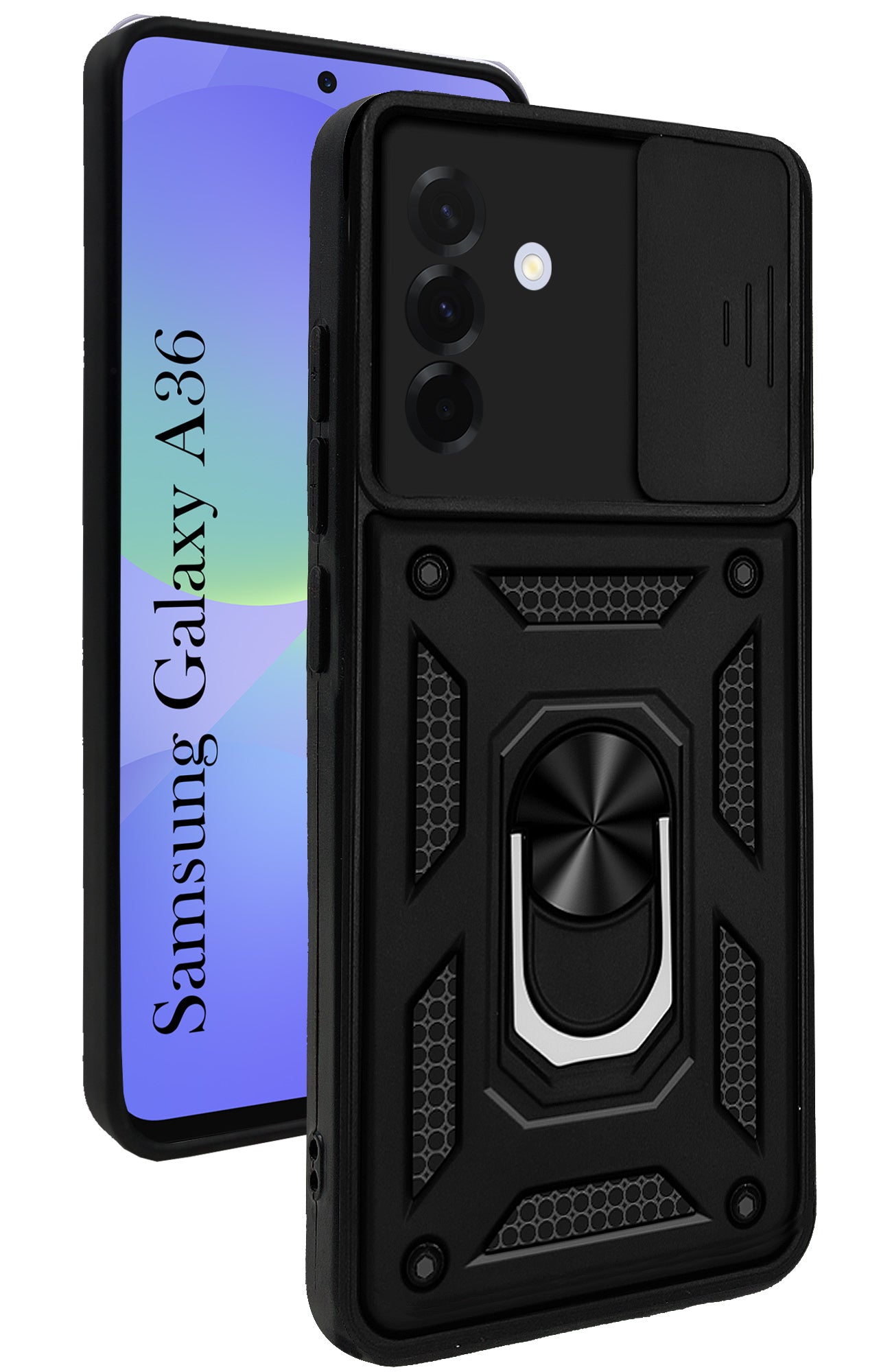 For Samsung Galaxy A36 5G Back Cover Case (Hybrid Dual Armor Polycarbonate)