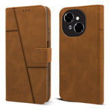 For Tecno Pop 9 4G Flip Cover Case ( Stitched Leather with Magnetic Closure)