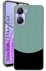 For Vivo Y28s 5G | Vivo T3 Lite 5G Back Cover Case (Elegant PU Leather Finish | Premium Minimalist Professional | Camera Protection Bump)