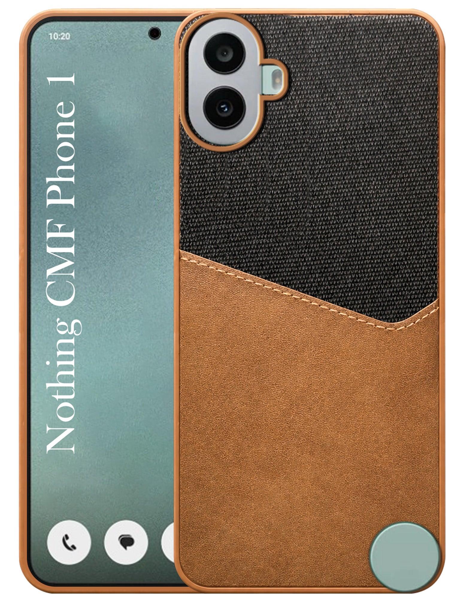 For Nothing CMF Phone 1 Back Cover Case (Dual PU Leather Stitch | Professional Minimalist | Soft and Flexible)