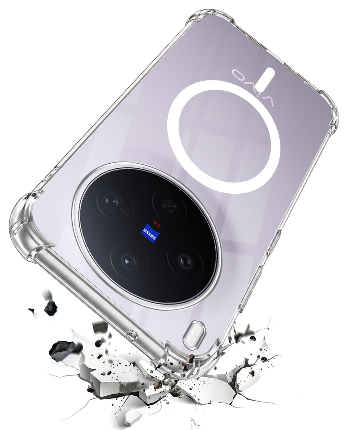 For Vivo X300 5G Back Cover Shockproof Crystal-Clear (Magsafe Wireless Support | Drop & Camera Protection | Hard Polycarbonate)