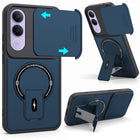 For Vivo V70 FE 5G Back Case Cover Metallic (Hybrid Armor Kickstand | Sliding Shutter Camera Protection | MagSafe Compatible)