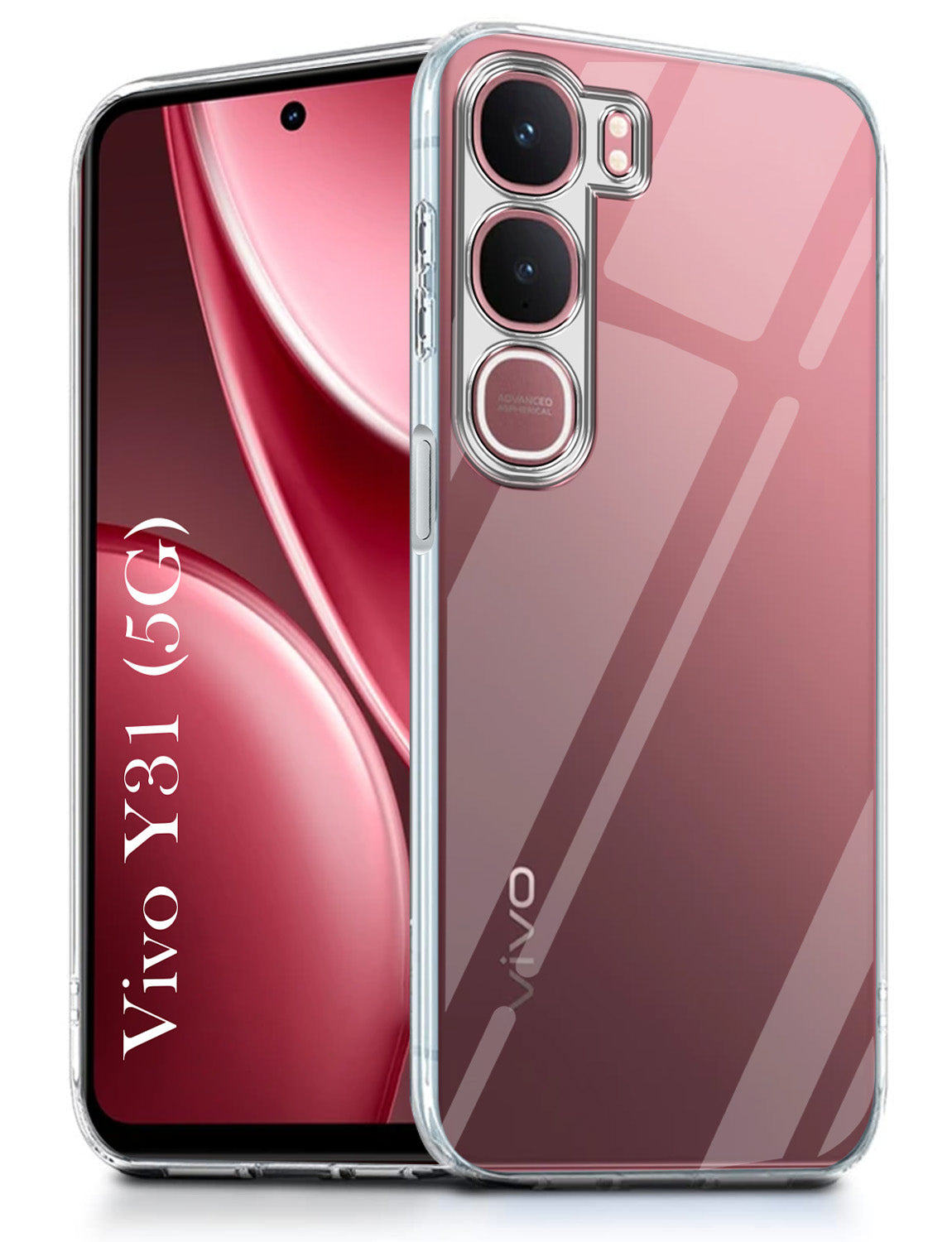 For Vivo Y31 5G Back Cover Case (Clear Shockproof Case with Camera Protection | Soft and Flexible | Transparent)