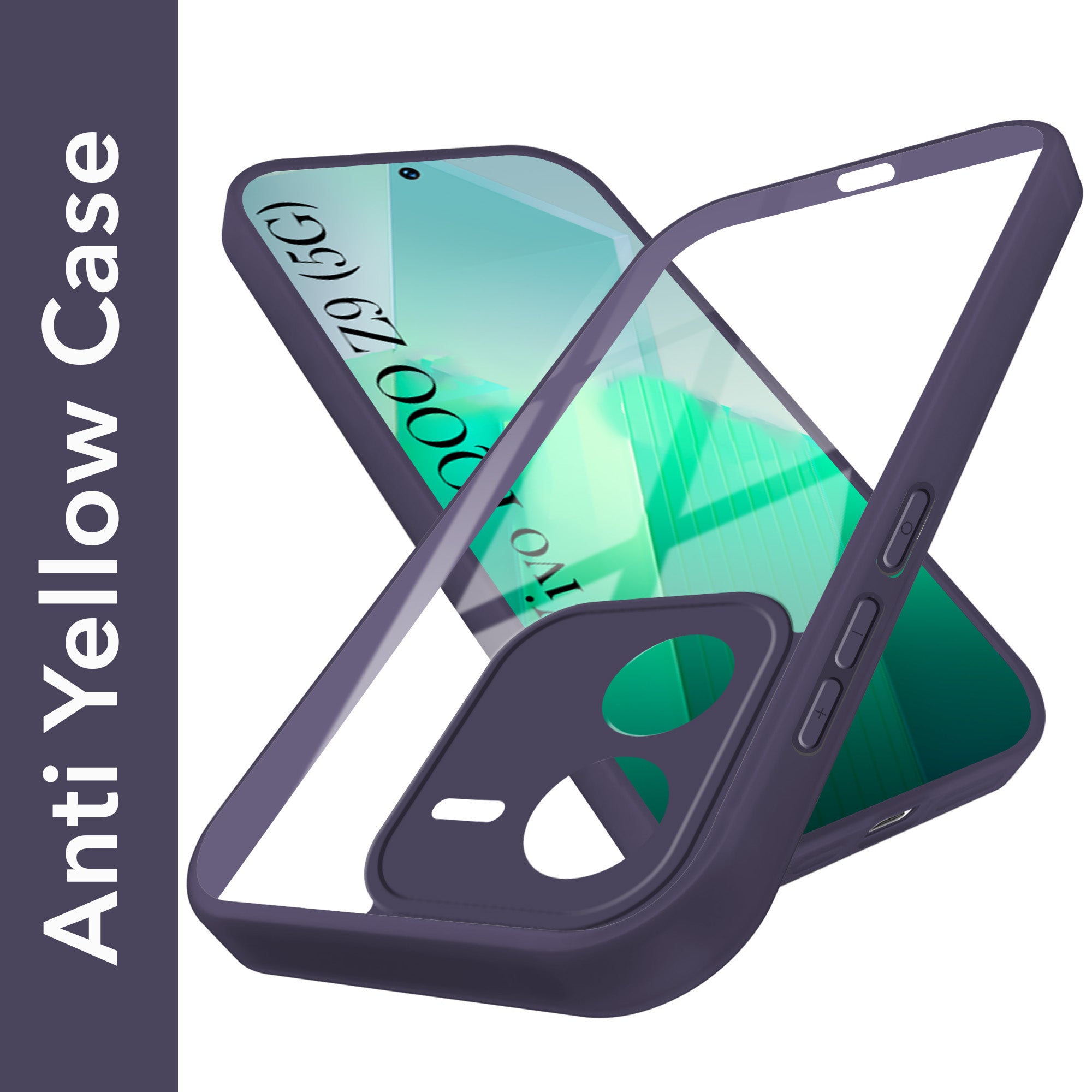 For vivo iQOO Z9 Back Cover Case Ultra-Hybrid (Lifetime Anti Yellow | Anti Scratch | Crystal Clear Shockproof)