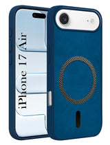 For Apple iPhone 17 Air Back Cover Case Leather Finish (MagSafe Compatible Wireless Charging | Soft Touch | Camera Bump Protection)