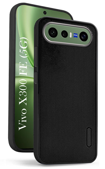 For Vivo X300 FE Back Cover Case Rubberised (Textured Grip Design | Micro-Fiber Cloth Inside | Slim and Light Weight | Soft Touch and Feel)