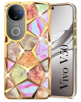 For Vivo V50 | Vivo V50e For  Back Cover Case (Dual Design Glitter Sparkle and Detachable Diamond Print Case | Soft and Flexible)