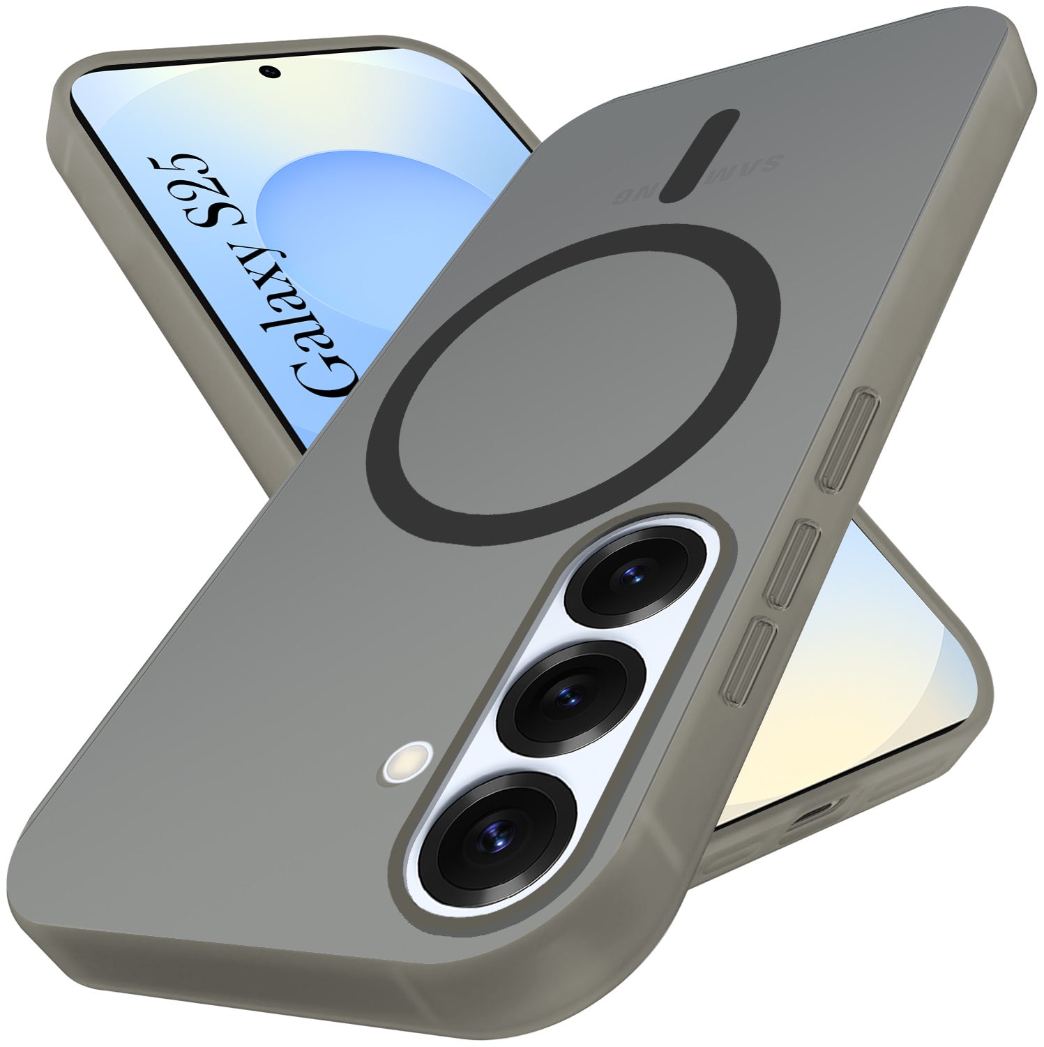 For Samsung Galaxy S25 Back Cover Case (Frosted Matte Feel | MagSafe Compatible Wireless Charging | Polycarbonate Material)