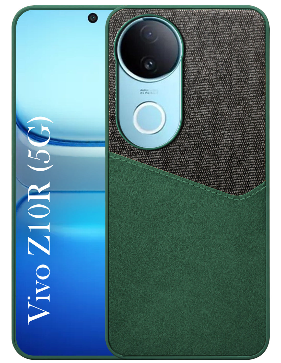 For Vivo iQOO Z10R Back Cover Case (Dual PU Leather Stitch | Professional Minimalist | Soft and Flexible)