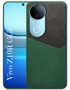 For Vivo iQOO Z10R Back Cover Case (Dual PU Leather Stitch | Professional Minimalist | Soft and Flexible)