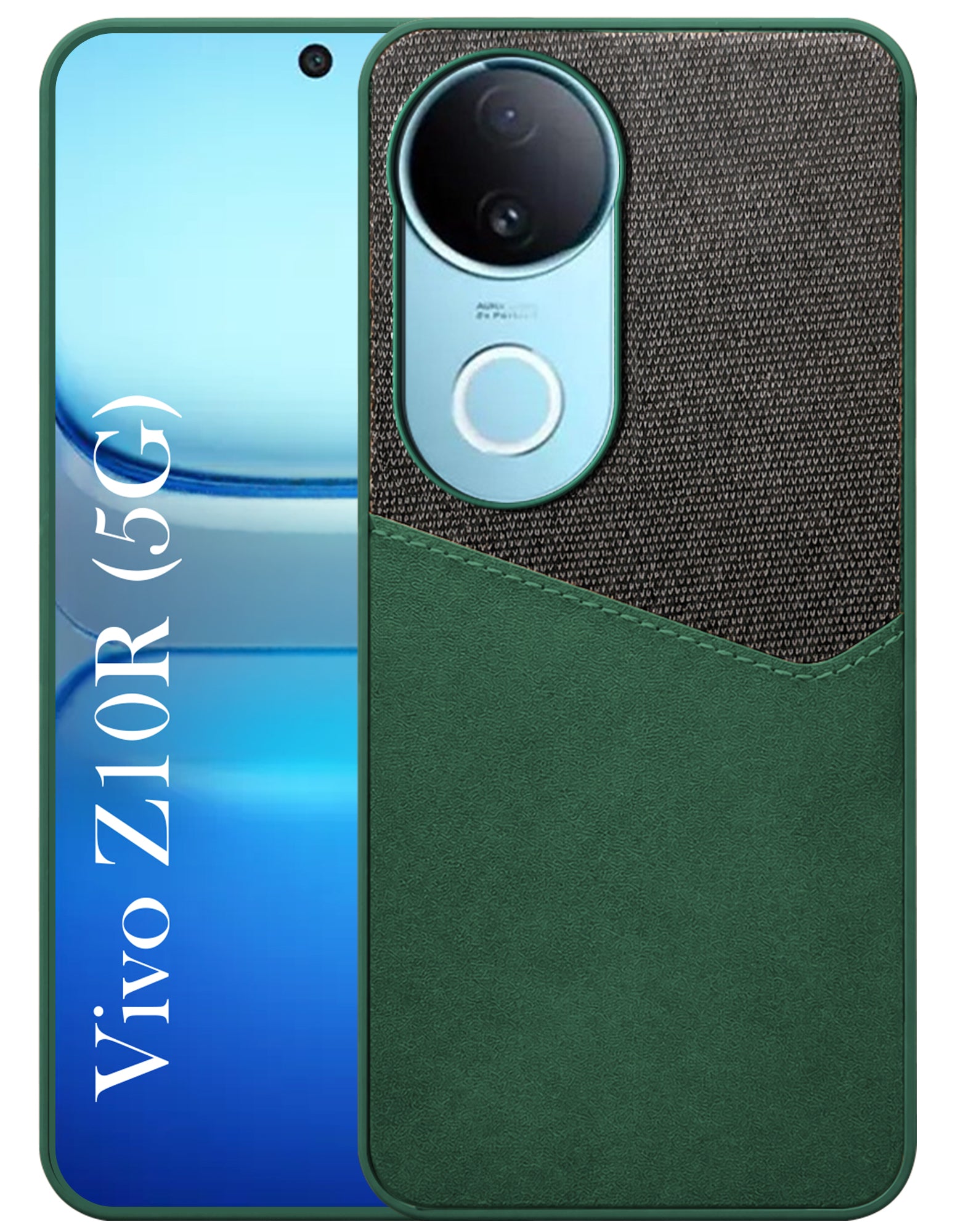 For Vivo iQOO Z10R Back Cover Case (Dual PU Leather Stitch | Professional Minimalist | Soft and Flexible)