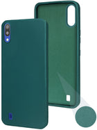 For Samsung Galaxy M10 Back Cover Case ( Matte Finish Silicone with Inside Fiber cloth)