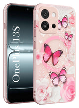 For OnePlus 13S Back Cover Case (Cute Floral Design | Flower Print for Girls | MagSafe Compatible Wireless Charging)