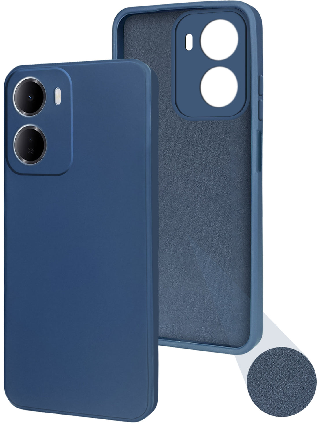 For Redmi 15A 5G Back Cover Case (Matte Finish Silicone with Inside Fiber cloth)