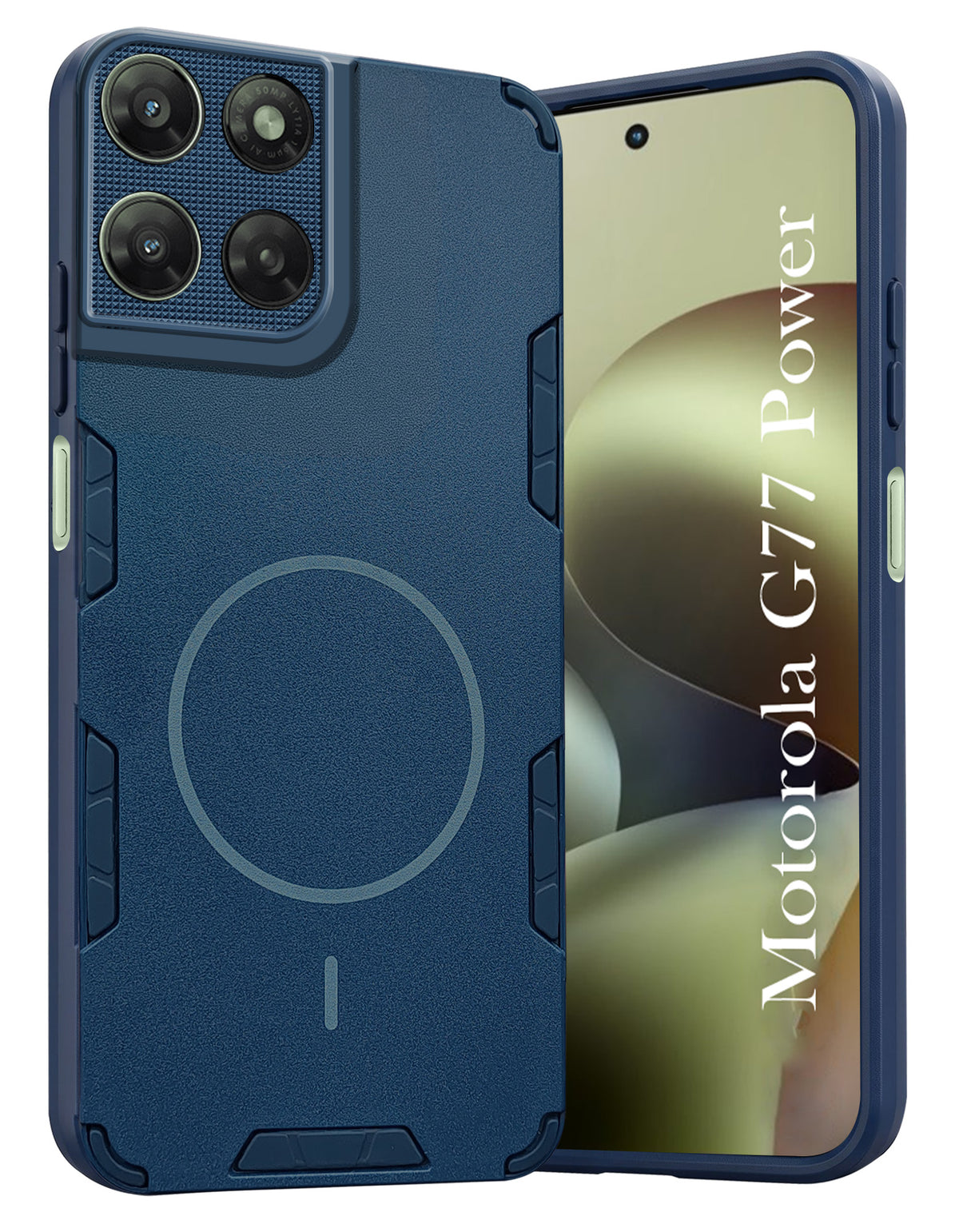 For Motorola Moto G77 Power Back Cover Case (Slim Hybrid Armor | Shockproof Camera Protection | Rugged Dual Layer)