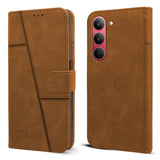 For Realme 14X Flip Cover Case ( Stitched Leather with Magnetic Closure)