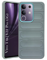 For Vivo T4x | Vivo Y31 Pro Back Cover Case (Matte Liquid Silicone| Camera Protection Ring | Professional Wave Design | Shockproof Anti Slip Grip )