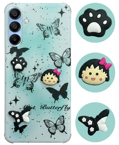 For Samsung Galaxy A15 5G Back Cover Case (3D Cute Cartoons | Hard Back Side Soft | Matte Premium Finish | HD Printing)