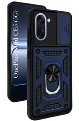 For Oneplus Nord CE 5 Back Cover Case (Sliding Shutter Camera Protection | Polycarbonate |Ring Holder Kickstand)