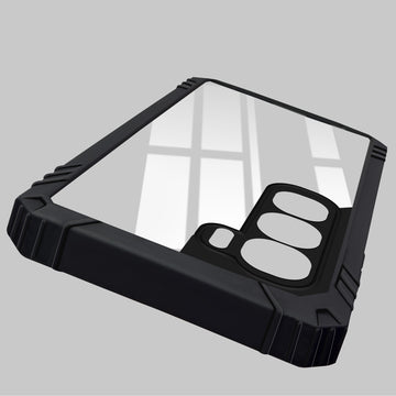 For Vivo Y300 Back Cover Case (Ultimate Shockproof Bumpers | Anti Yellow | Rugged Armor | Hybrid PC | Black )