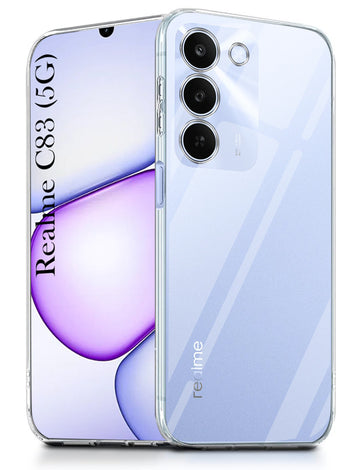 For Realme C83 5G Back Cover Case Silicone (Clear Shockproof Case with Camera Protection | Soft and Flexible | Transparent)