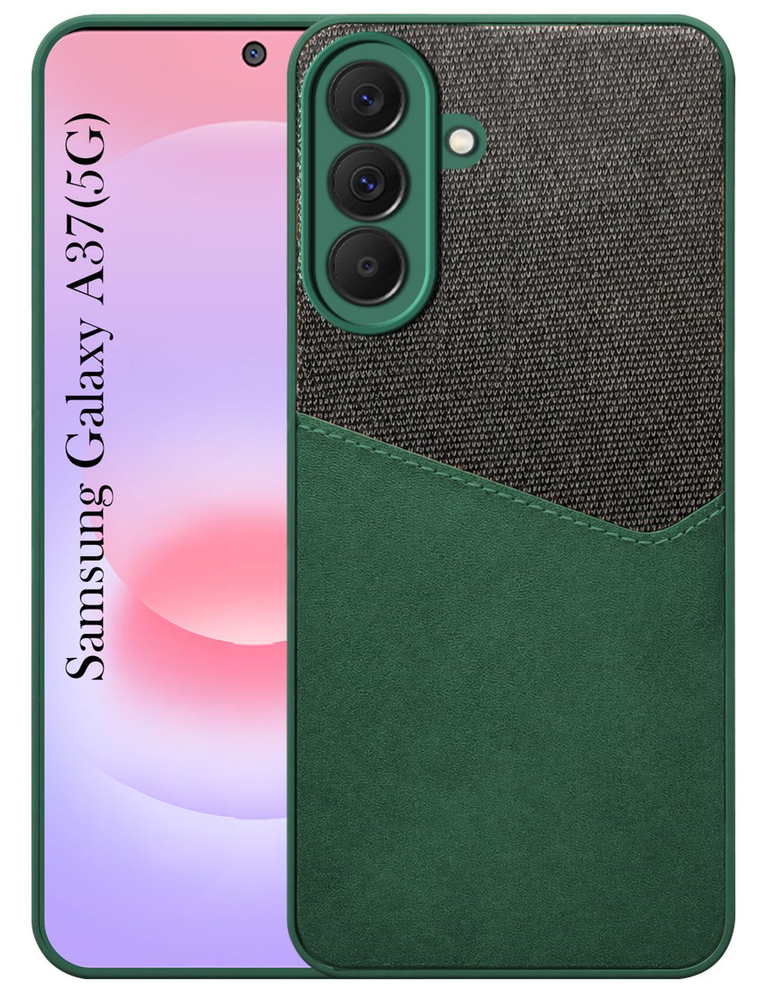 For Samsung Galaxy A37 5G Back Cover Case (Dual PU Leather Stitch | Professional Minimalist | Soft and Flexible)