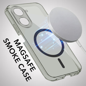 For Poco C71 Back Cover Case Lifetime Anti-Yellow MagSafe Compatible Clear (Sleek Hard Crystal | Shockproof and Camera Protection)