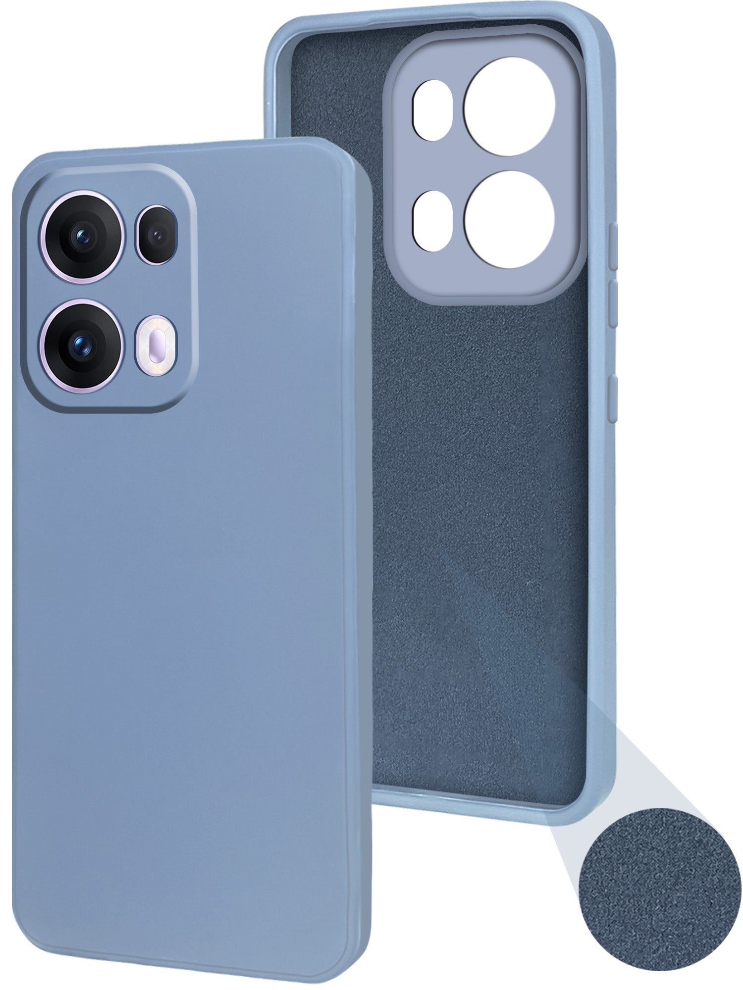 For Oppo Reno13 Pro 5G | Oppo Reno 13 Pro 5G Back Cover Case (Matte Finish Silicone with Inside Fiber cloth)