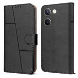 For Vivo Y200 Pro 5G  Flip Cover Case (Stitched Leather with Magnetic Closure)