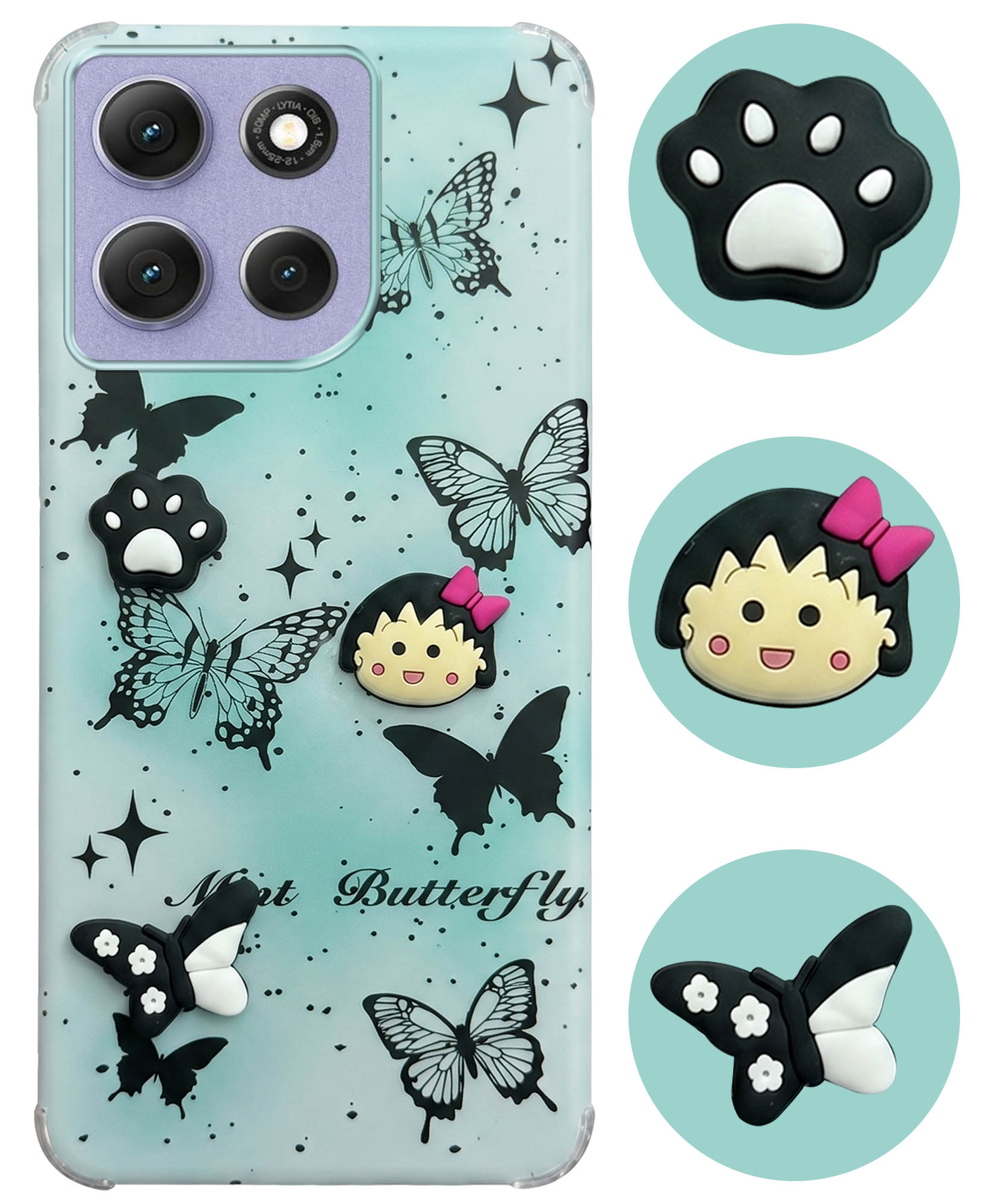 For Motorola Moto G86 Power Back Cover Case (3D Cute Cartoons | Hard Back Side Soft | Matte Premium Finish | HD Printing)