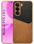 For Realme P4x Back Cover Case (Dual PU Leather Stitch | Professional Minimalist | Soft and Flexible)