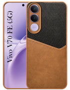 For Vivo V70 FE 5G Back Cover Case (Dual PU Leather Stitch | Professional Minimalist | Soft and Flexible)