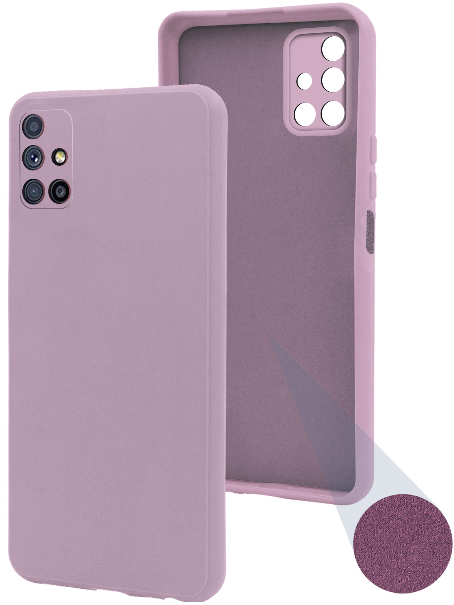 For Samsung Galaxy M51 Back Cover Case (Matte Finish Silicone with Inside Fiber cloth)