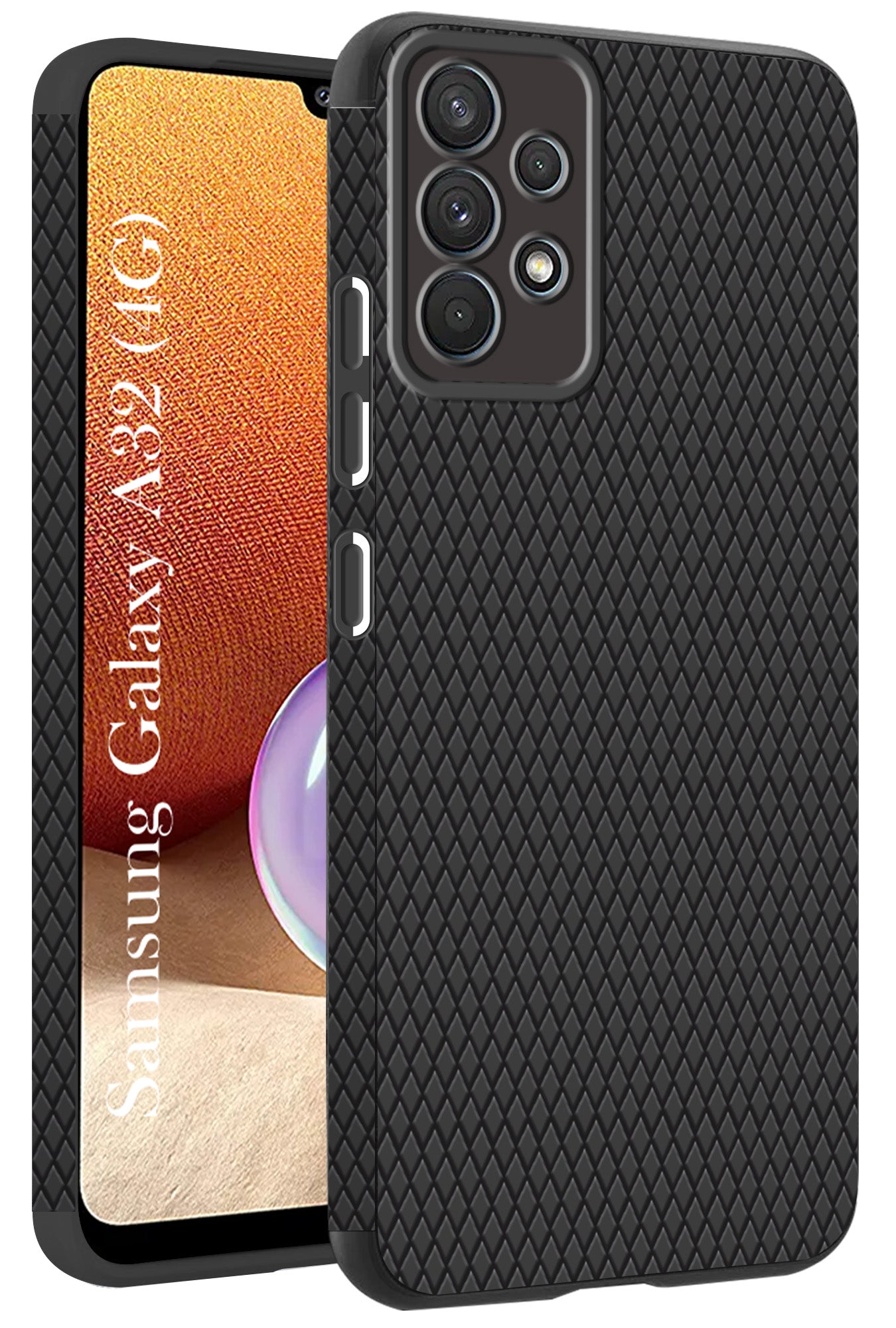 For Samsung Galaxy A32 4G Back Cover Case (Liquid Silicone | Side Grip | Camera Protection)