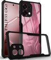 For Oppo F31 5G | Oppo F33 5G Back Cover Case Hybrid (Shockproof with Polycarbonate Clear Panel | Professional Black)