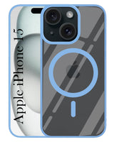 For Apple iPhone 15 Back Cover Case (MagSafe Compatible Wireless Charging | Hybrid Camera Bump Protection | Shockproof Polycarbonate Material)