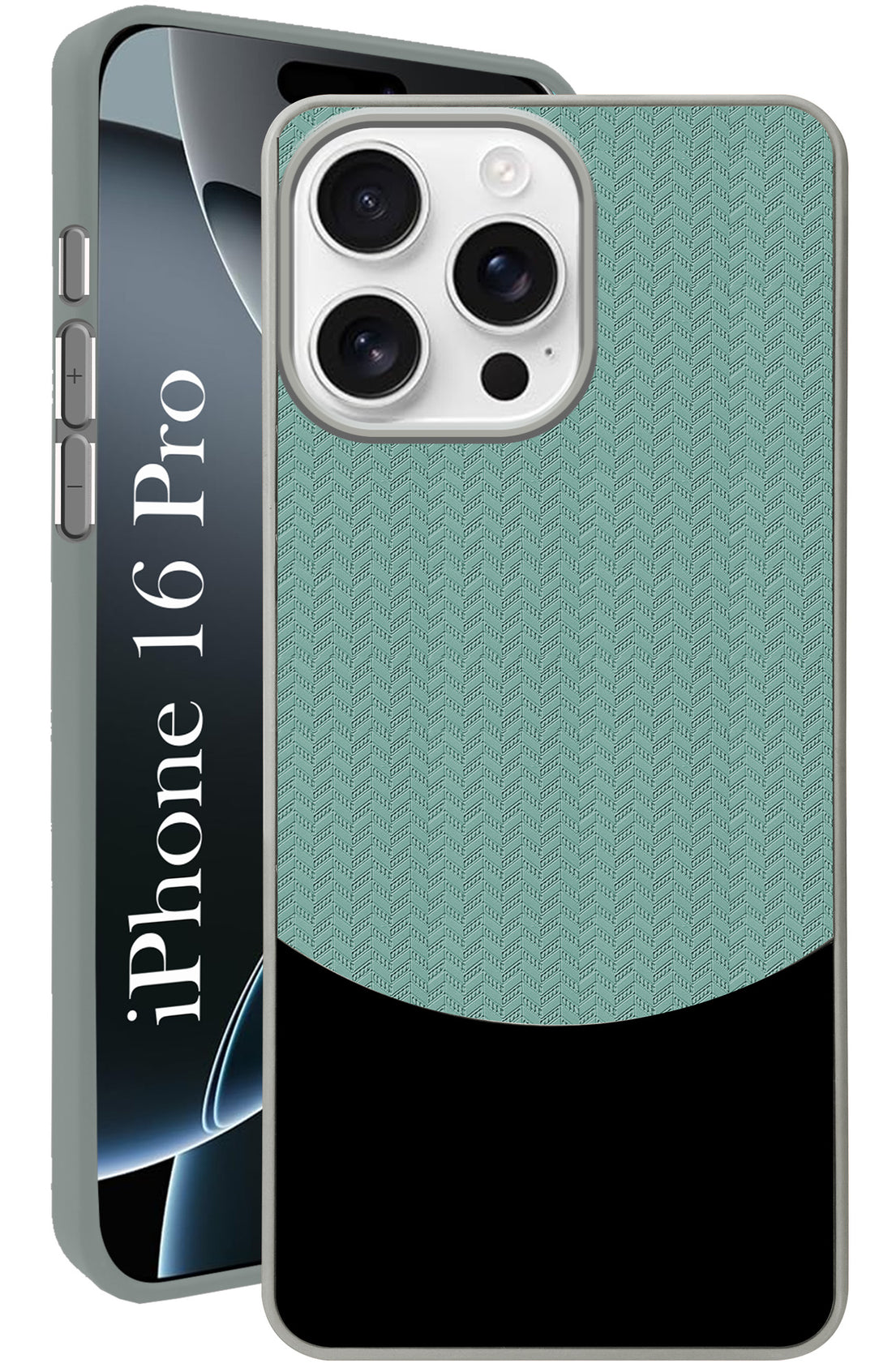 For Apple iPhone 16 Pro Back Cover Case (Elegant PU Leather Finish | Premium Minimalist Professional | Camera Protection Bump)