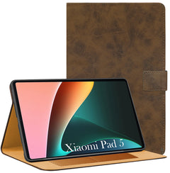 For Xiaomi Pad 5 11 Inch 21051182G/21051182C Flip Cover Folio Cover (PU Leather | Multi-Angle Smart Stand | Card Storage Slots | Silicone Back Pouch)