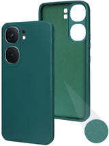 For Vivo IQOO Neo 9 Pro Back Cover Case (Matte Finish Silicone with Inside Fiber cloth)