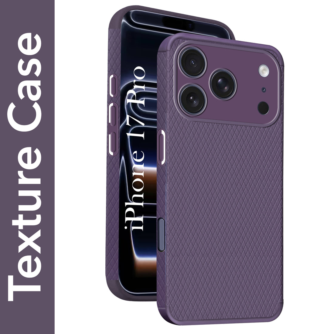 For Apple iPhone 17 Pro Back Cover Case(Camera Protection | Side Grip Texture | Soft and Flexible)