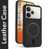 For Realme P4 Pro Back Cover Case Leather Finish (MagSafe Compatible Wireless Charging | Soft Touch | Camera Bump Protection)