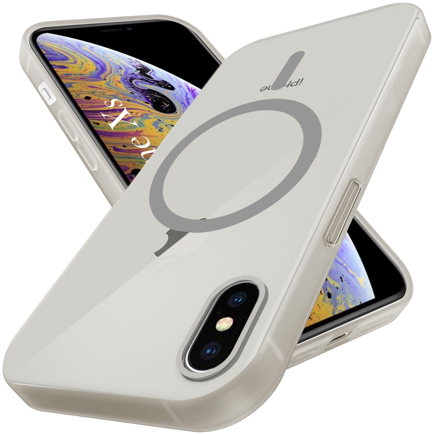 For Apple iPhone Xs Back Cover Case (Frosted Matte Feel | MagSafe Compatible Wireless Charging | Polycarbonate Material)