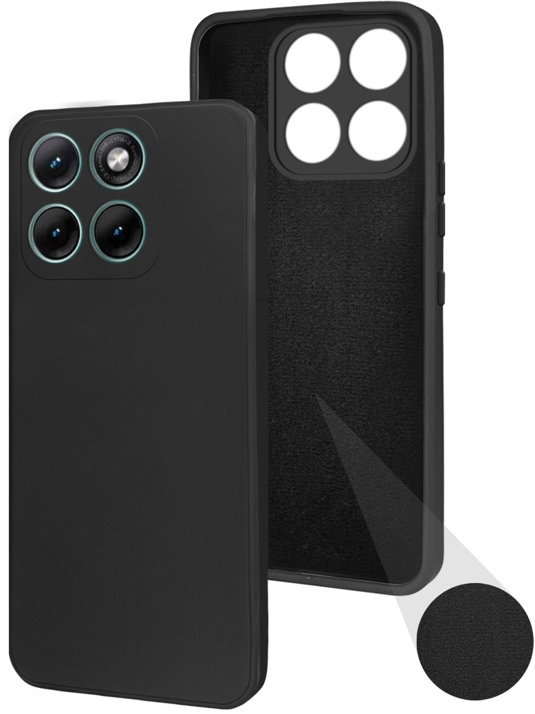 For Motorola Moto Edge 70 Fusion Back Cover Case (Matte Finish Silicone with Inside Fiber cloth)