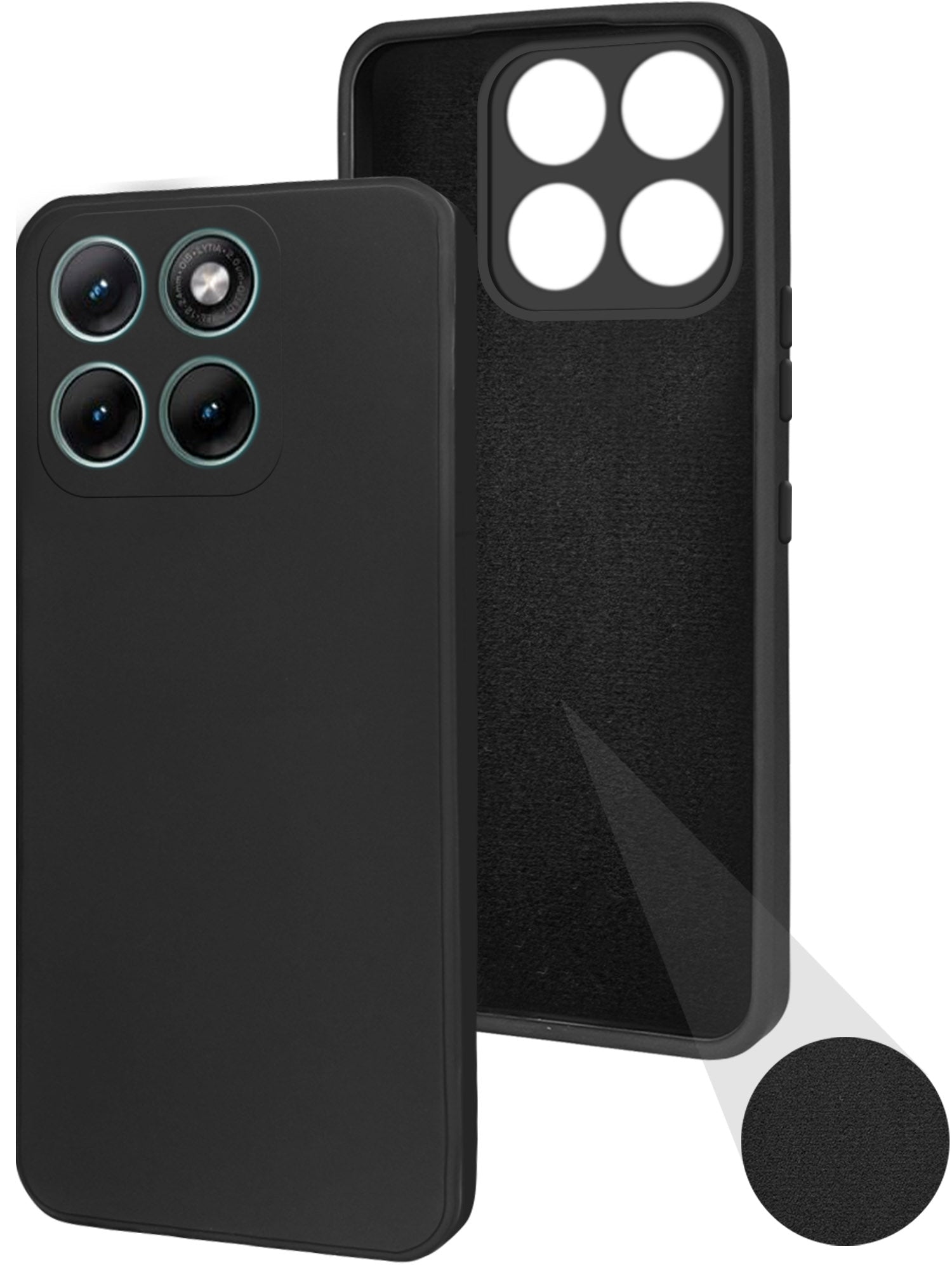 For Motorola Moto Edge 70 Fusion Back Cover Case (Matte Finish Silicone with Inside Fiber cloth)