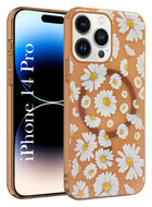 For Apple iPhone 14 Pro Back Cover Case (Cute Floral Design | Flower Print for Girls | MagSafe Compatible Wireless Charging)