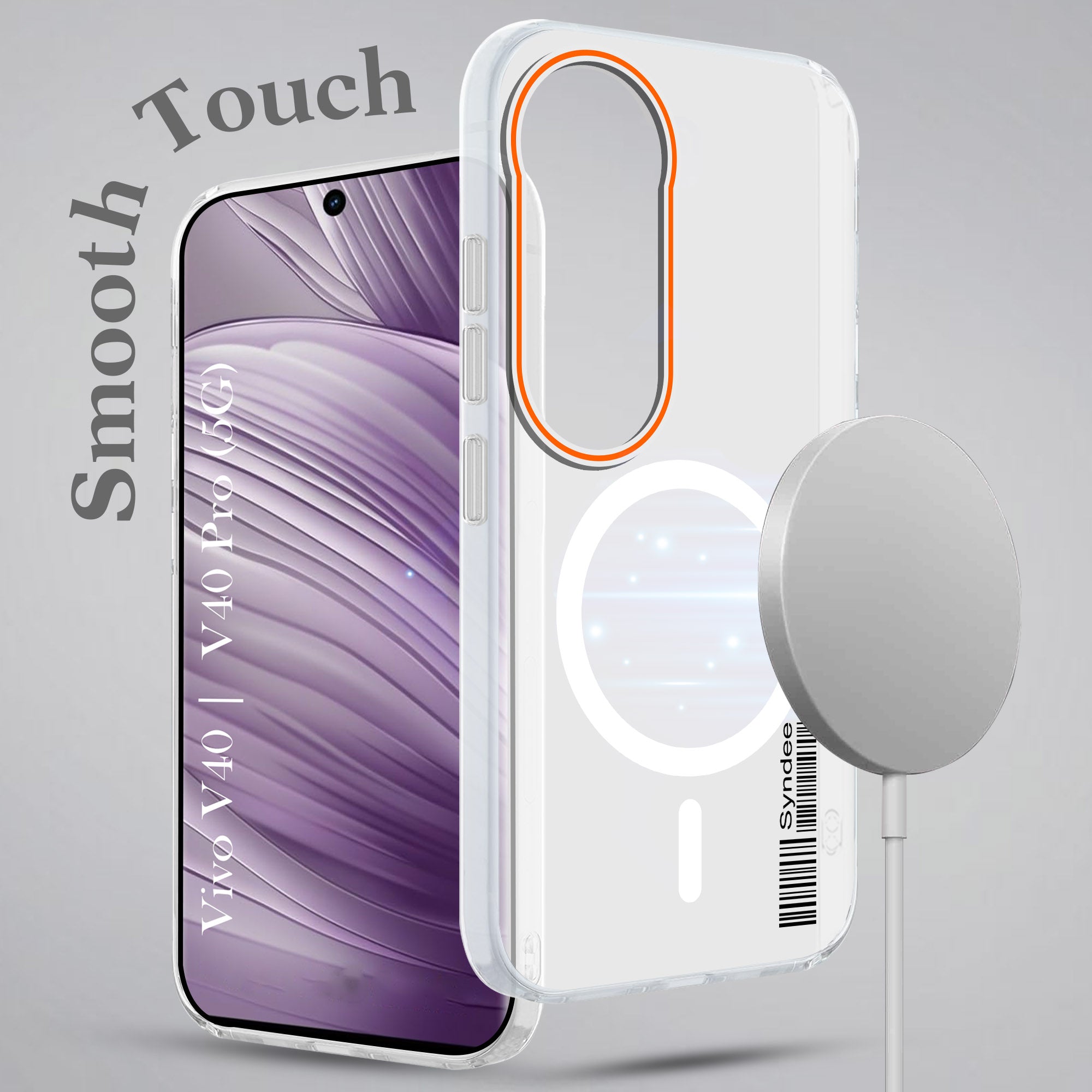 For Vivo V40 | Vivo V40 Pro 5G Back Cover Case (Soft Touch | Camera Bump Protection | MagSafe Compatible | Matte Finish)